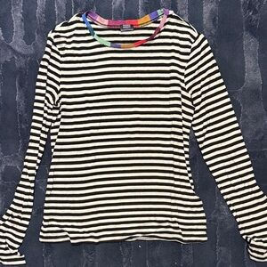 Striped Black and White Women's Top